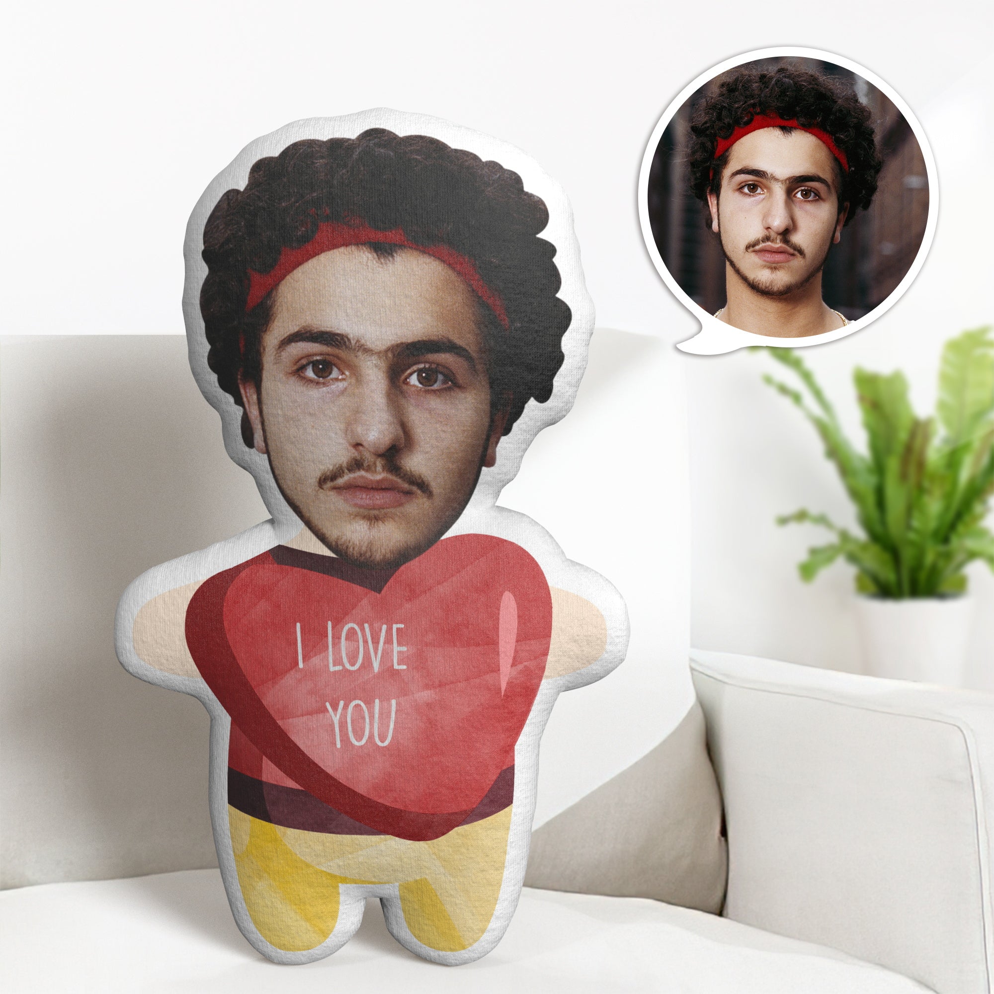 Custom Valentine's Day Minime Throw Pillow Personalized Funny Minime Throw Pillow Gifts - soufeelau