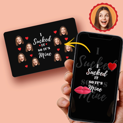 Scannable AR VR Animation 3D Card Virtual Reality Animation AR Graphic Cards I Sucked It So It's Mine - soufeelau