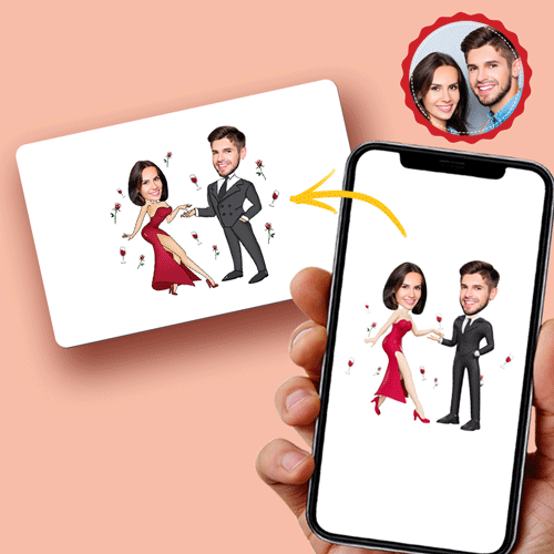 Scannable AR VR Animation 3D Card Virtual Reality Animation AR Graphic Cards for Couple - soufeelau