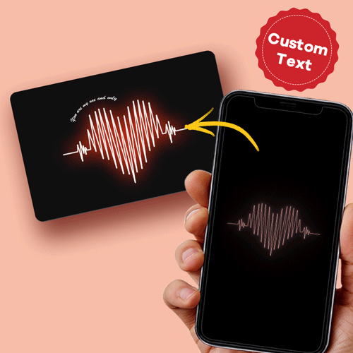 Scannable AR VR Animation 3D Card Virtual Reality Animation AR Graphic Cards Heart Wave - soufeelau