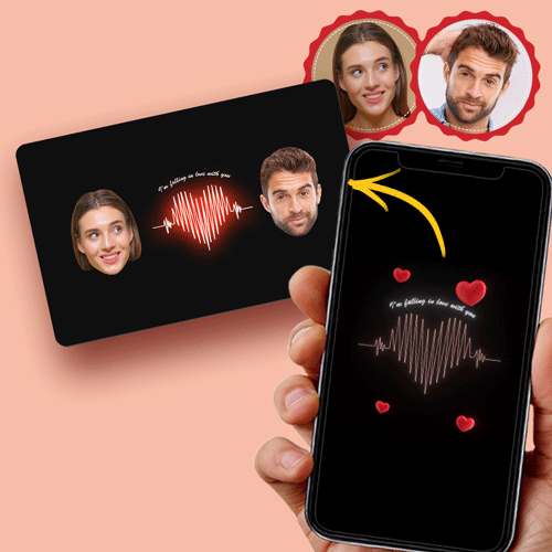 Scannable AR VR Animation 3D Card Virtual Reality Animation AR Graphic Cards I love You - soufeelau