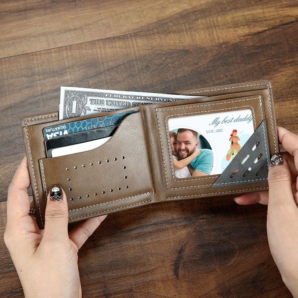 Custom Photo Wallet Insert Card Best Dad Card - soufeelau