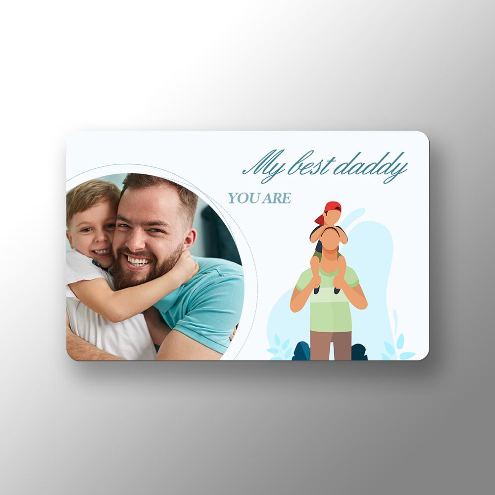 Custom Photo Wallet Insert Card Best Dad Card - soufeelau
