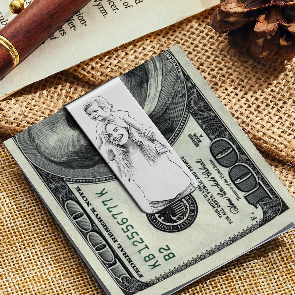 Custom Metal Money Clips Custom Your Photo Gift For Father Lover Husband