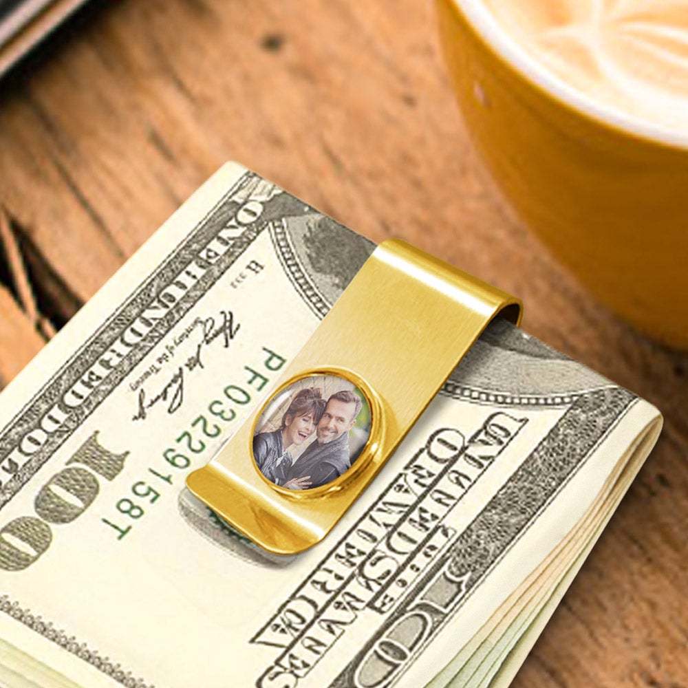 Custom Photo Metal Money Clips Personalized Money Clips Gift for Father Lover Husband - soufeelau