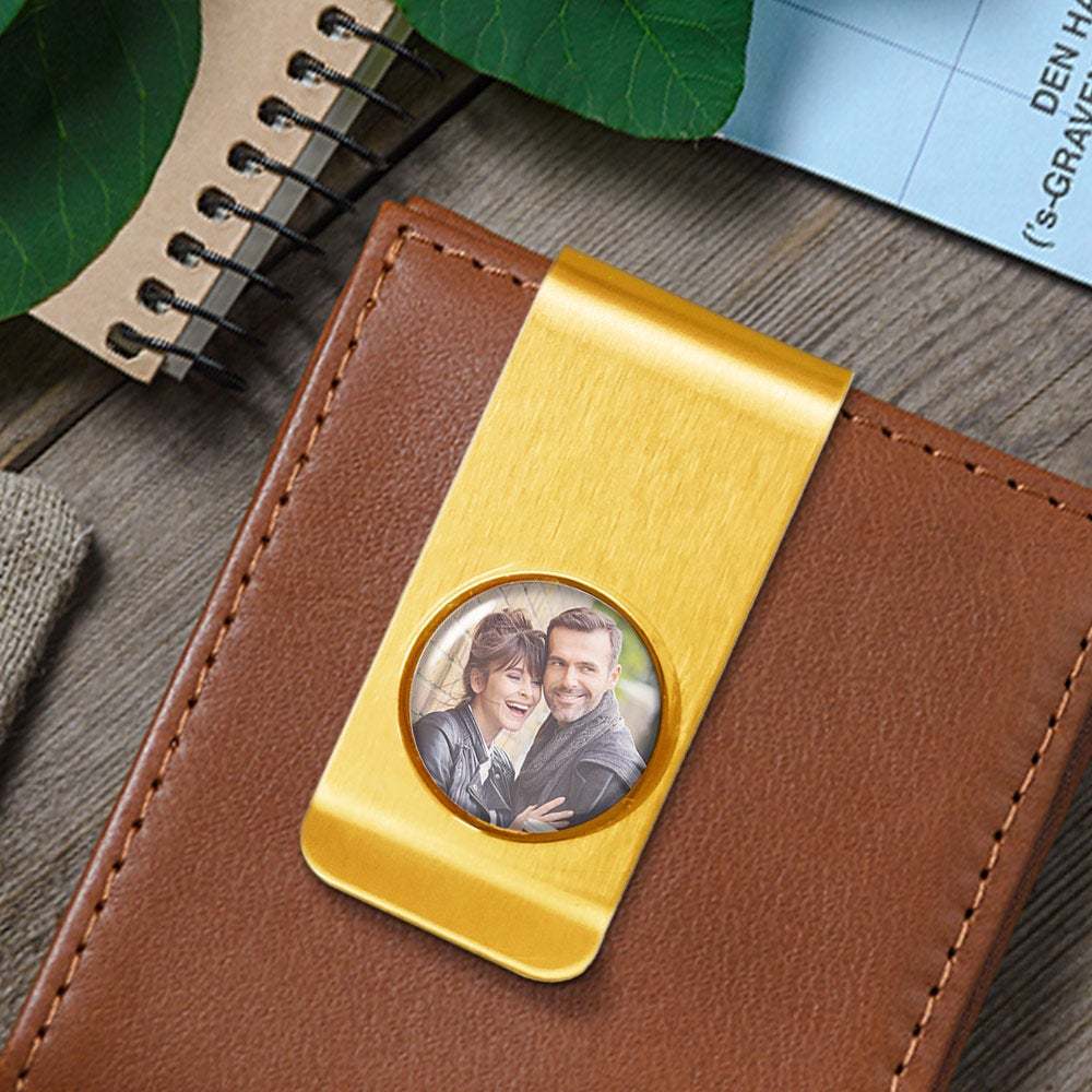 Custom Photo Metal Money Clips Personalized Money Clips Gift for Father Lover Husband - soufeelau