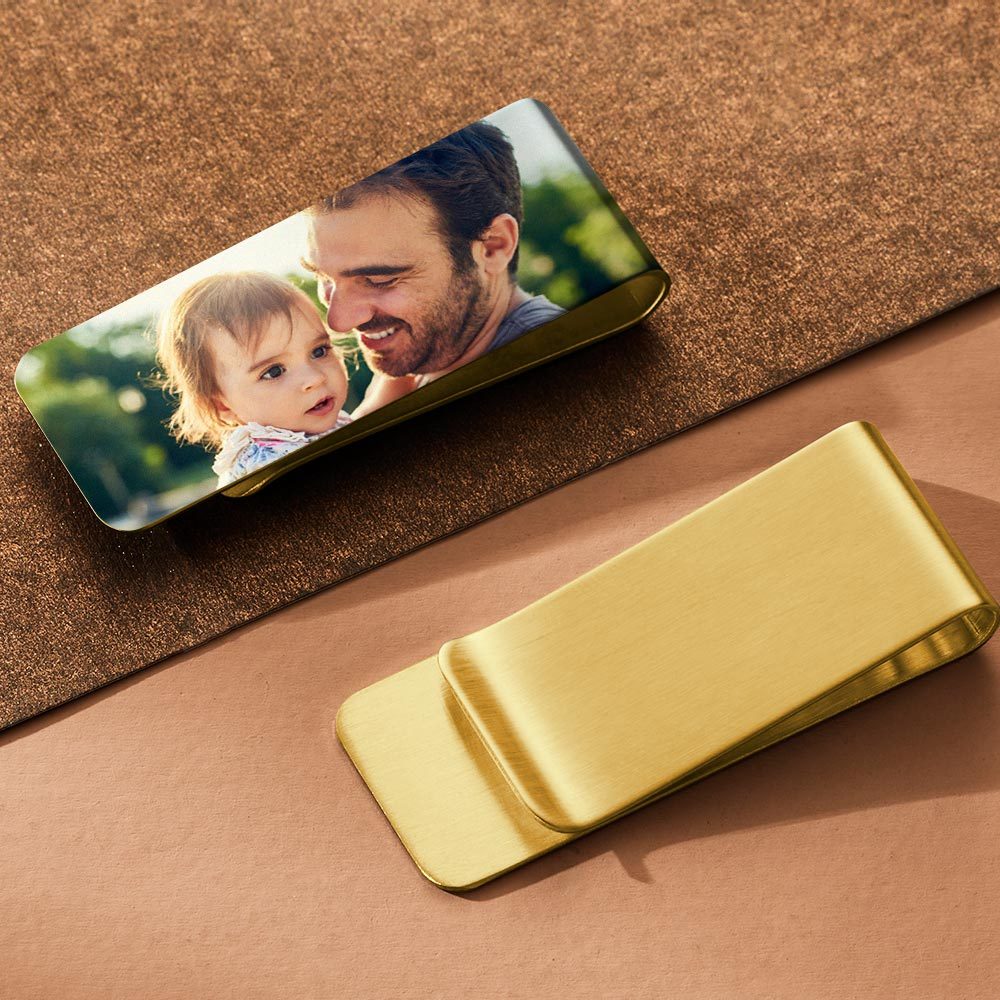 Custom Photo Money Clips Personalized Metal Money Clips Gift for Father Lover Husband - soufeelau