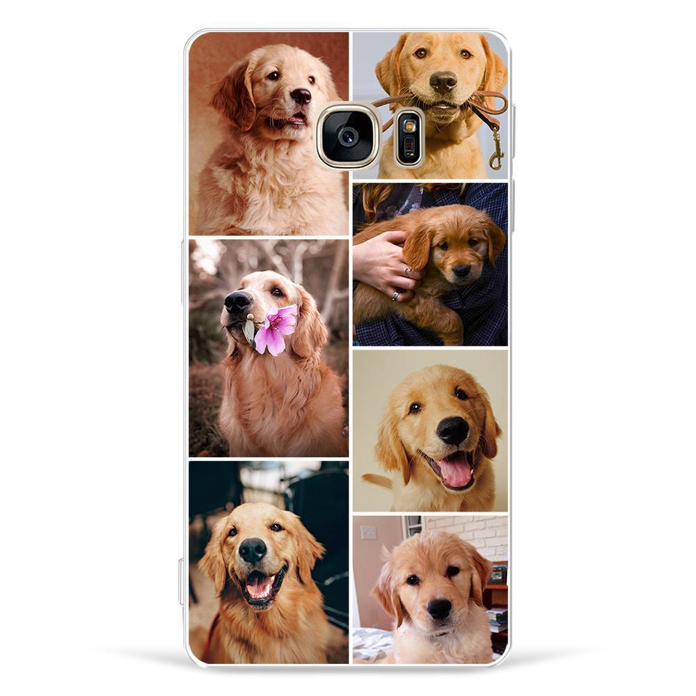 Custom Photo Collage Protective Phone Case 7 Pictures Soft Shell Matte - Samsung S7 Edge
