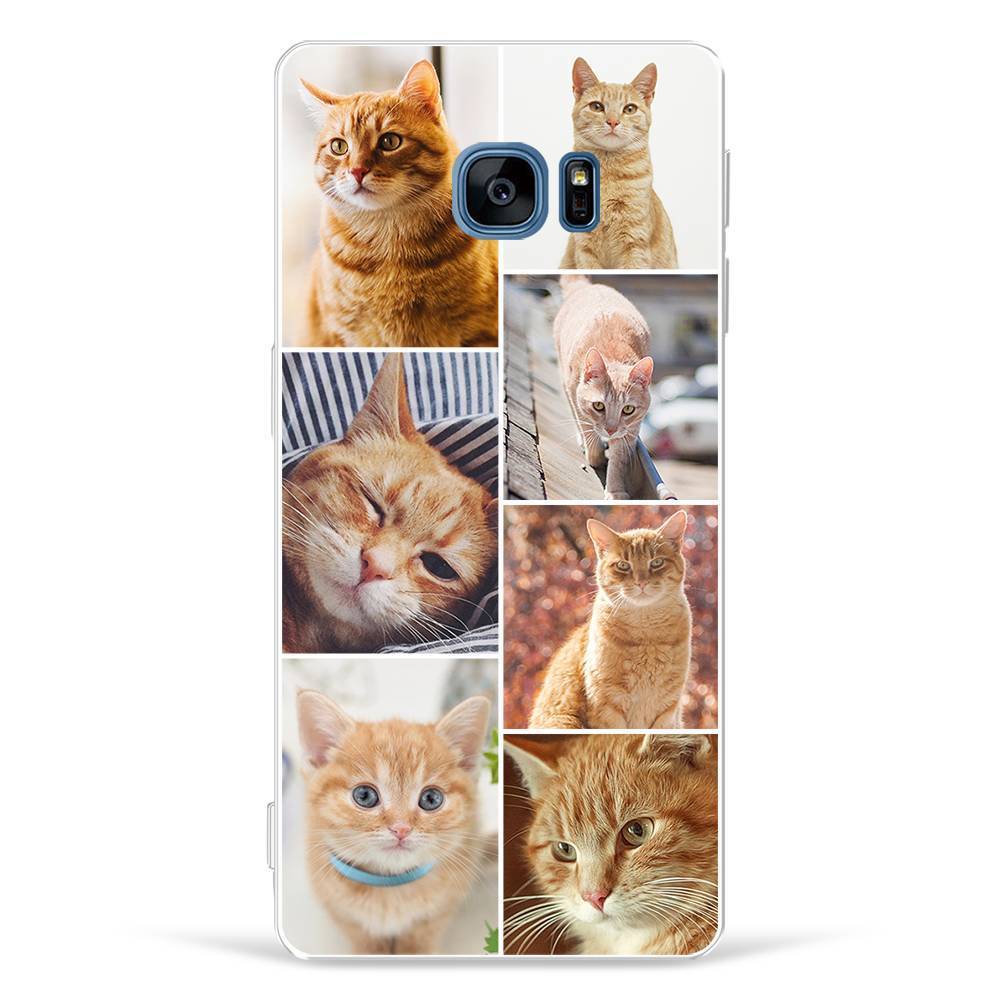 iPhone 7p/8p Custom Photo Collage Protective Phone Case - 7 Pictures Soft Shell Matte