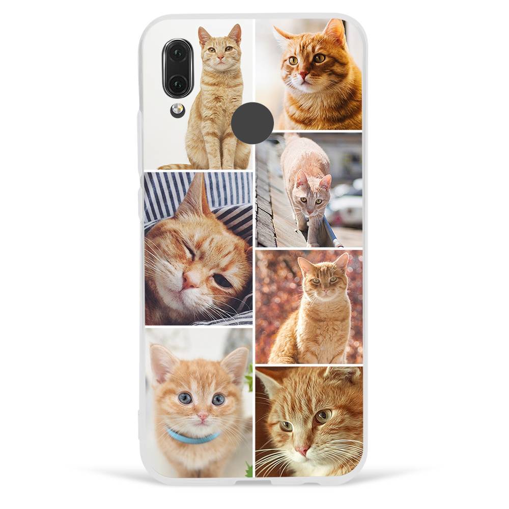 Custom Photo Collage Protective Phone Case 7 Pictures Soft Shell Matte - Huawei P20