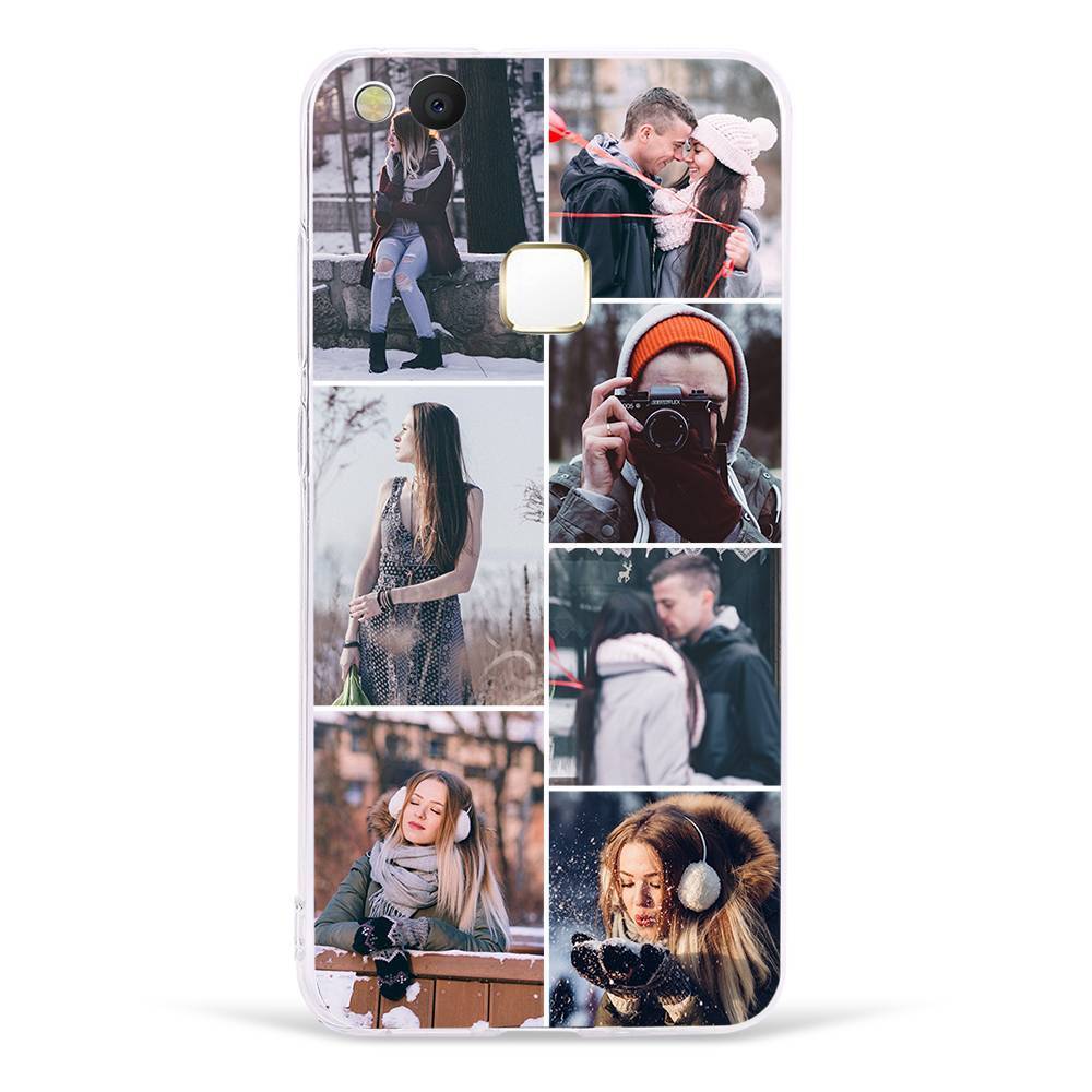 Custom Photo Collage Protective Phone Case 7 Pictures Soft Shell Matte - Huawei P20 Lite
