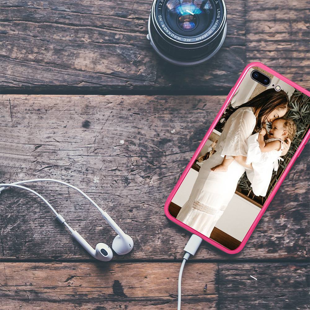 Custom Photo Protective Phone Case Acrylic Rose Red - iPhone Xs Max