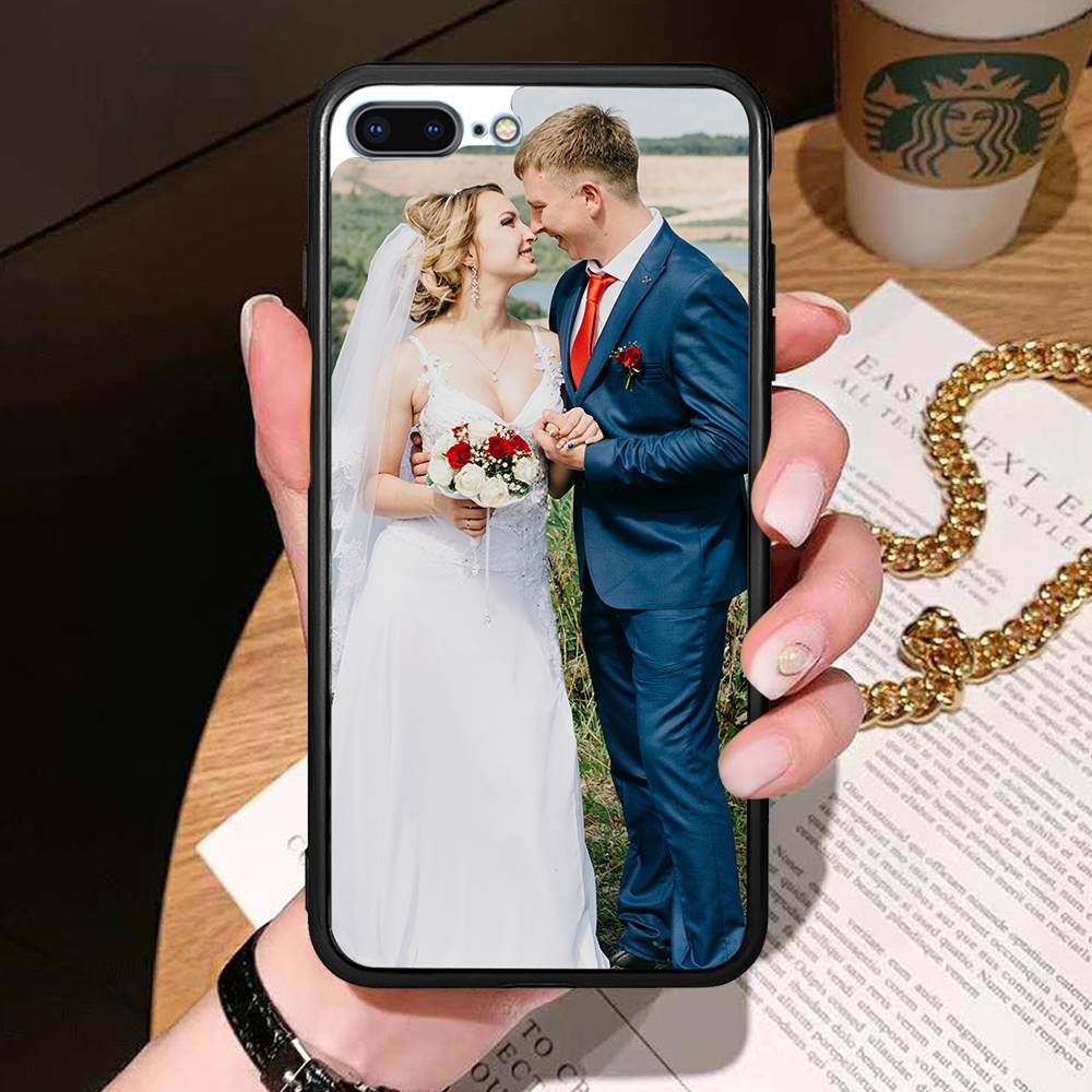 Custom Photo Protective Phone Case Acrylic Black - iPhone Case
