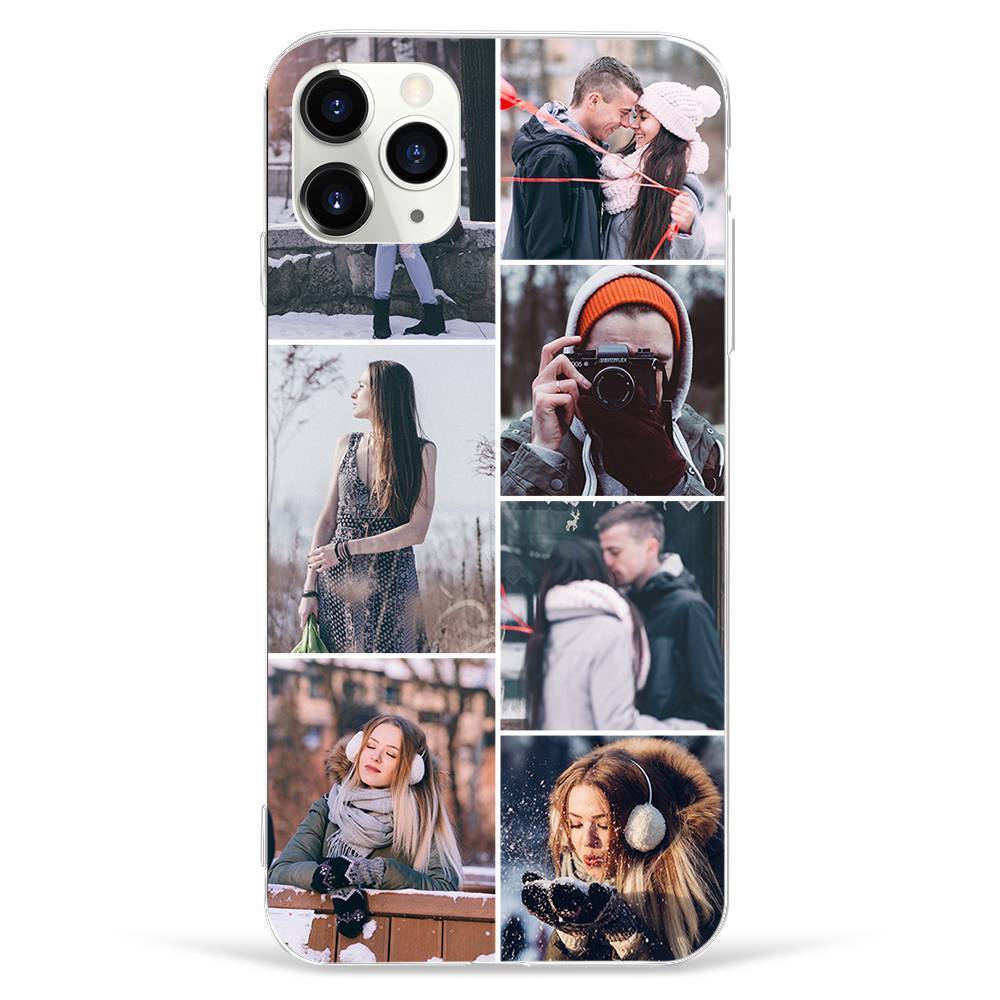 Custom Photo Collage Protective Phone Case 7 Pictures Soft Shell Matte - iPhone 11 Pro