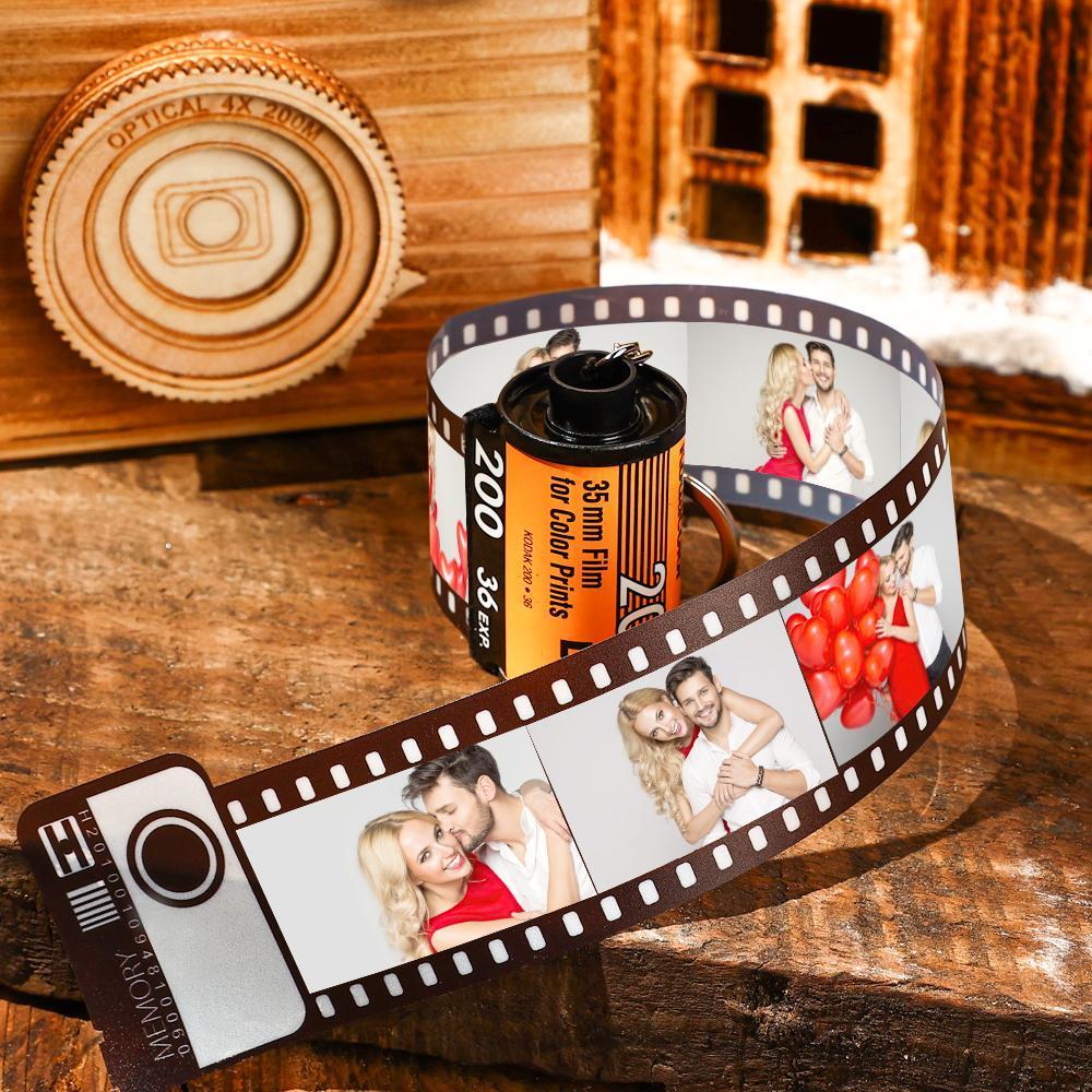 15 Pics Photo Keychain Film Camera Roll Multiphoto Unique Gifts