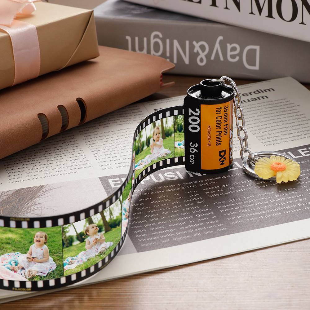 Custom Keychain Film Camera Roll Multiphoto Colorful  Creative Gifts