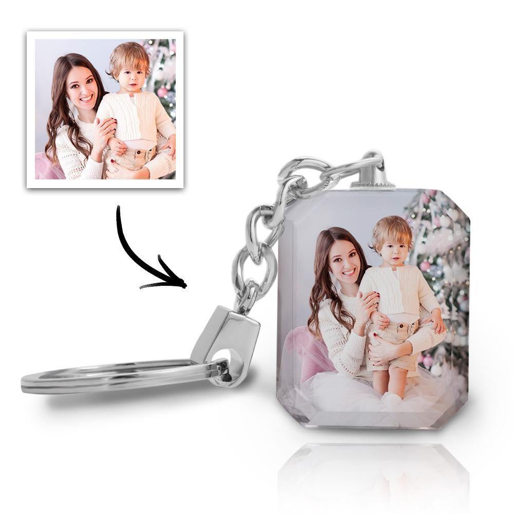 Custom Photo Keychain Crystal Keychain For Father - soufeelau