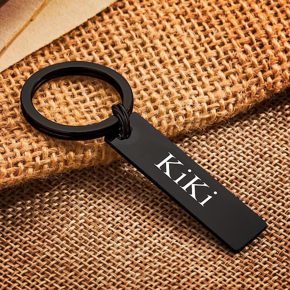 Scannable Spotify Code Keychain, Custom Engraved Music Song Keychains Black