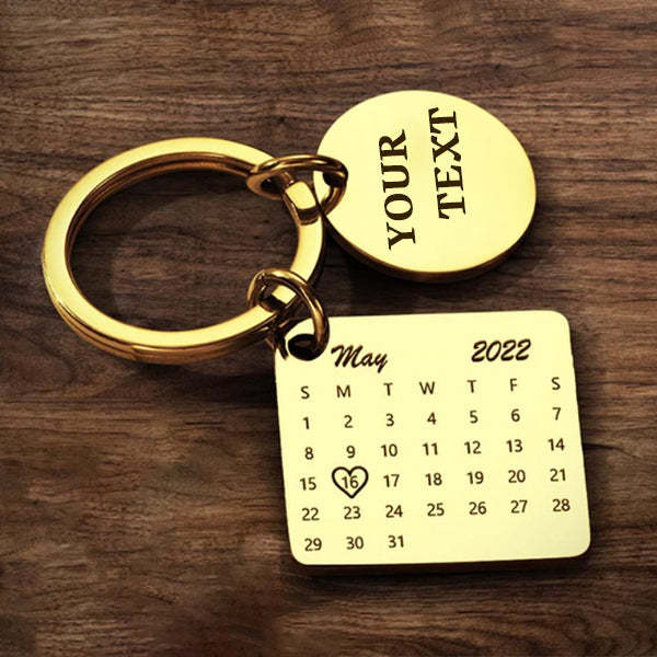 Personalised Calendar Keychain, Date Keychain, Anniversary, Boyfriend, Girlfriend, Husband, Wife, Relationships, Wedding