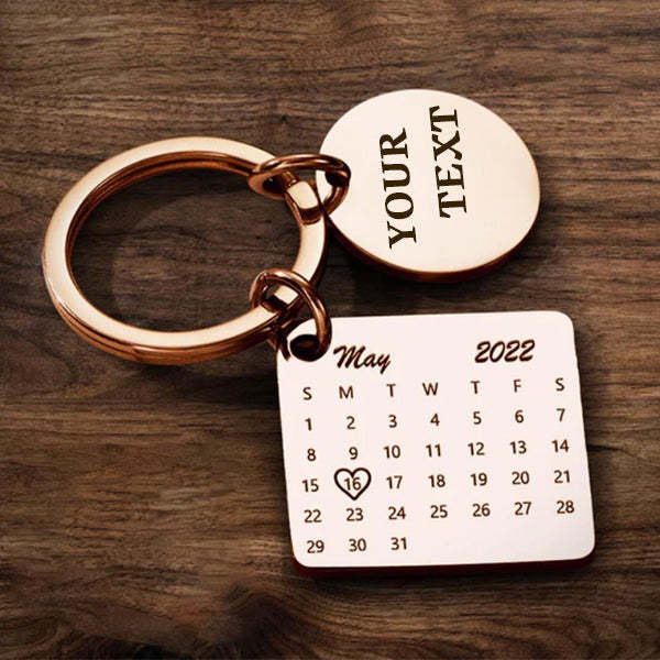 Personalised Calendar Keychain, Date Keychain, Anniversary, Boyfriend, Girlfriend, Husband, Wife, Relationships, Wedding