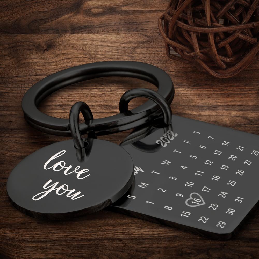 Personalised Calendar Keychain, Date Keychain, Anniversary, Boyfriend, Girlfriend, Husband, Wife, Relationships, Wedding