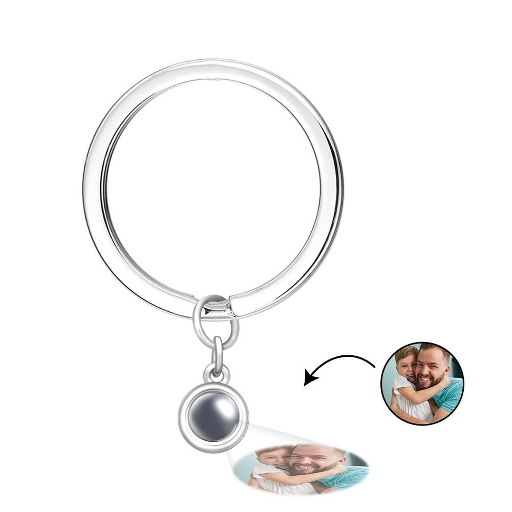 Custom Photo Projection Keychain Personalized Key Ring Exquisite Father's Day Gifts - soufeelau