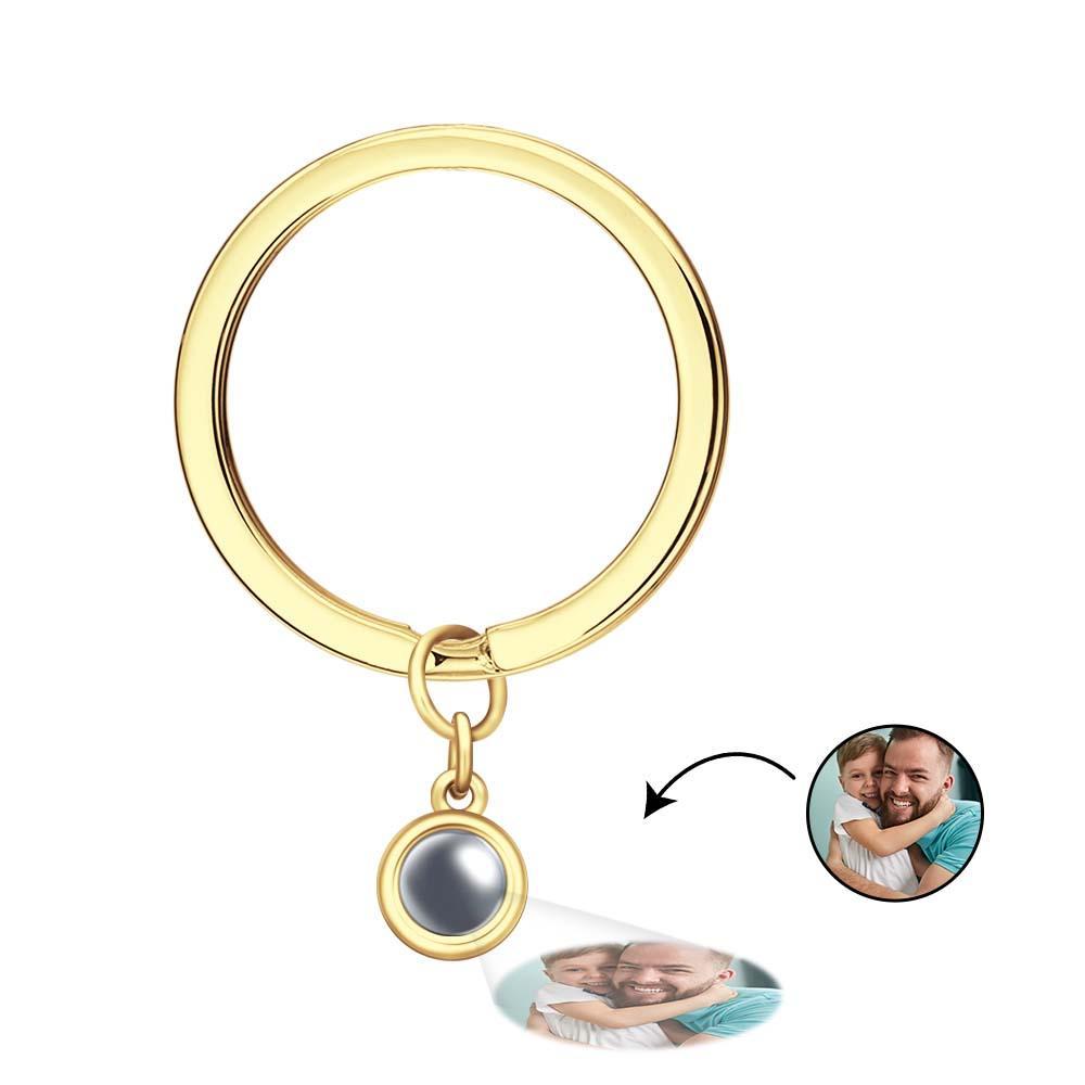 Custom Photo Projection Keychain Personalized Key Ring Exquisite Father's Day Gifts - soufeelau