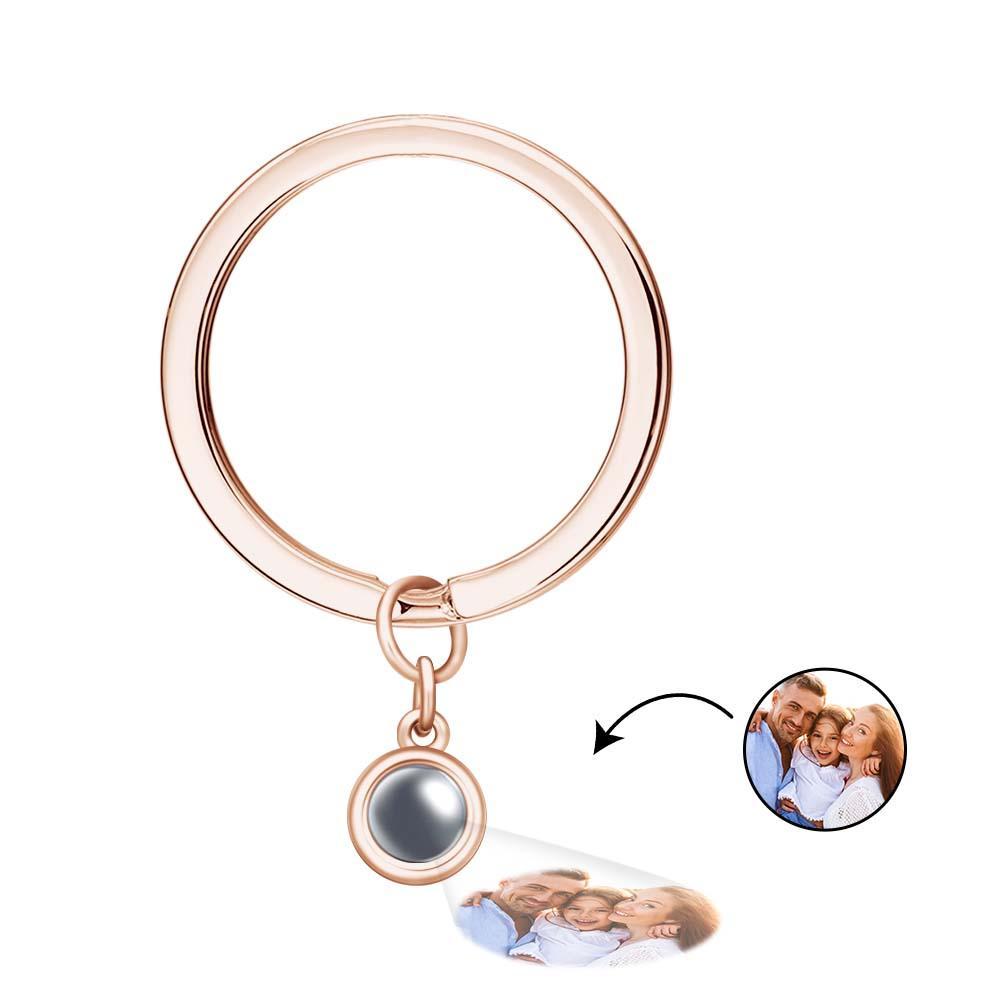 Custom Photo Projection Keychain Personalized Key Ring Exquisite For Family Gifts - soufeelau