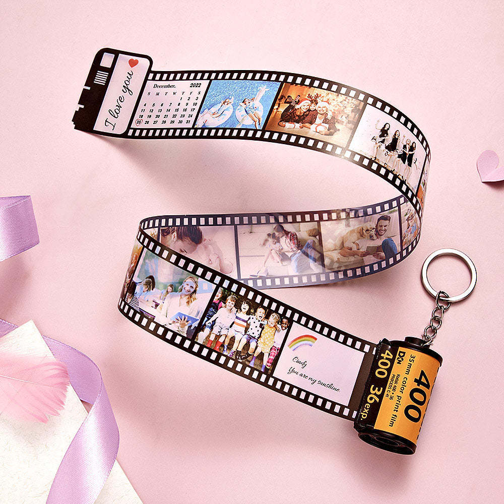 Custom Camera Roll Keychain Personalized Film Keychain Gifts For Lover - soufeelau