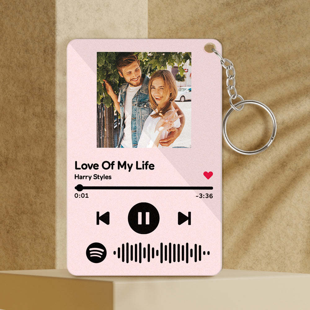 Custom Keychains Scannable Spotify Code Colorful Acrylic Music Gifts - soufeelau