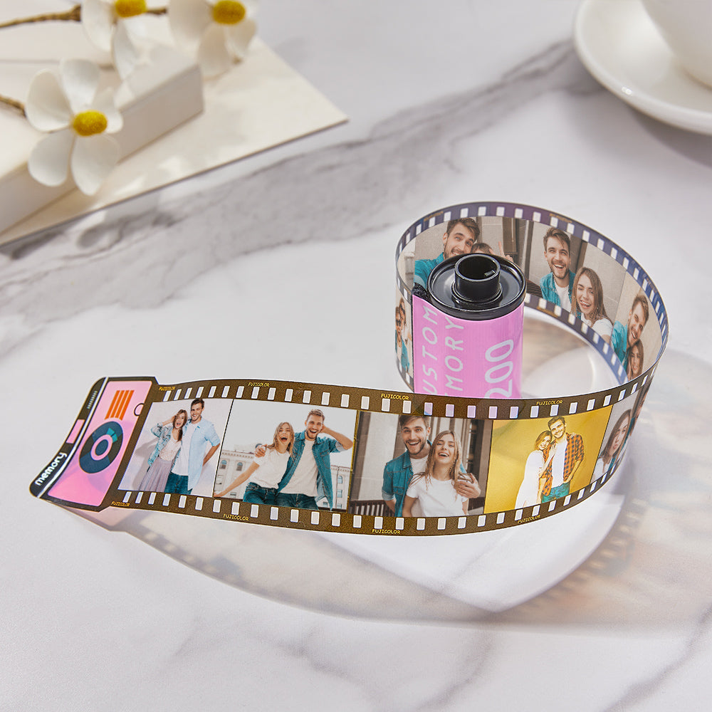 15 Pics Custom Film Roll Keychain Personalized Multiphoto Camera Keychain for Couples - soufeelau