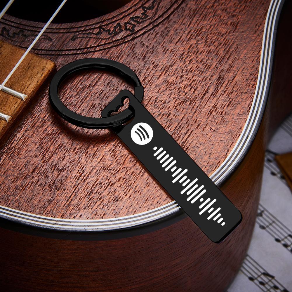 Personalized Music Scannable Code Keyring Custom Spotify Keychain