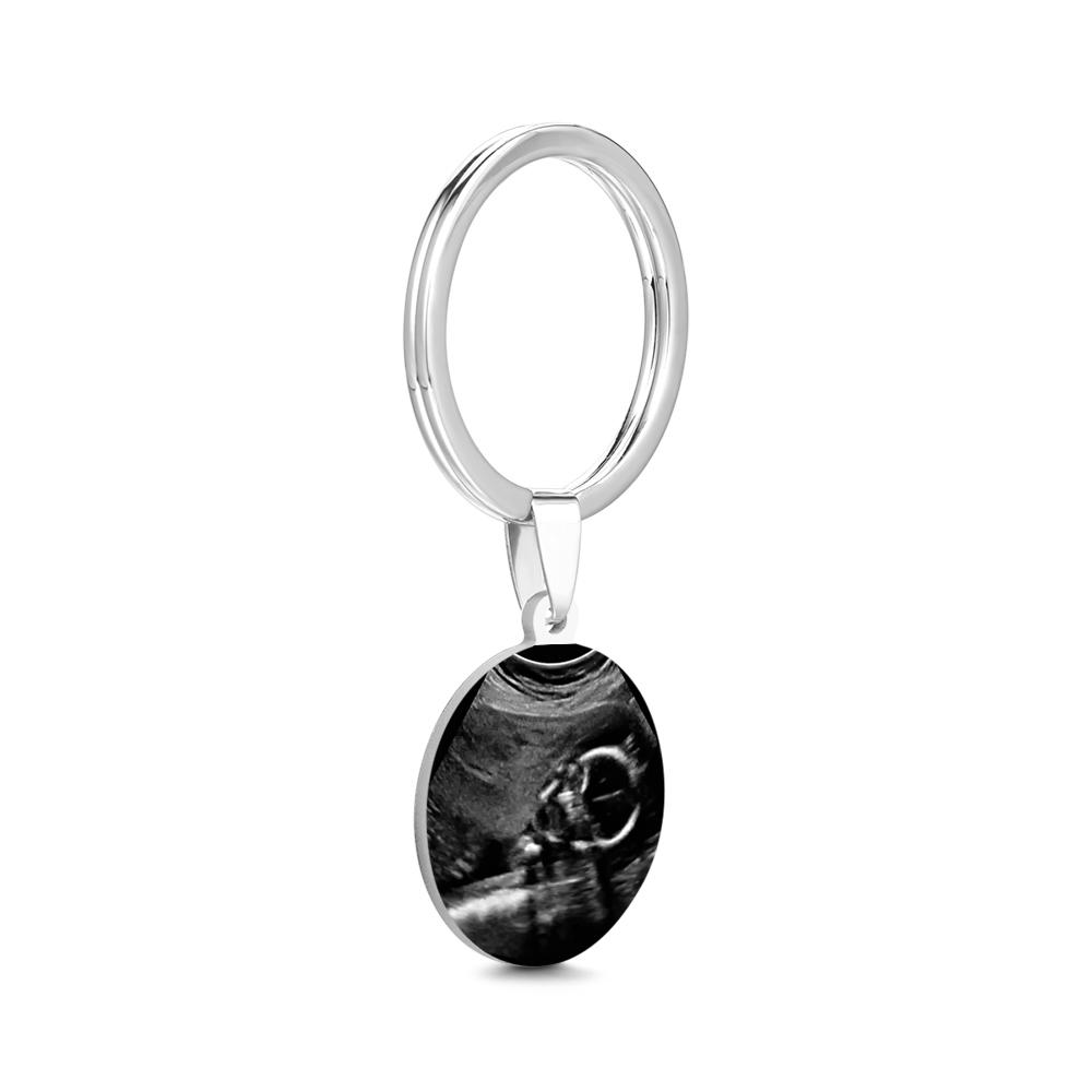 Daddy to Be Keychain Sonogram Ultrasound Baby Announcement New Dad Gift for Him Pregnancy Photo from Tummy - soufeelau