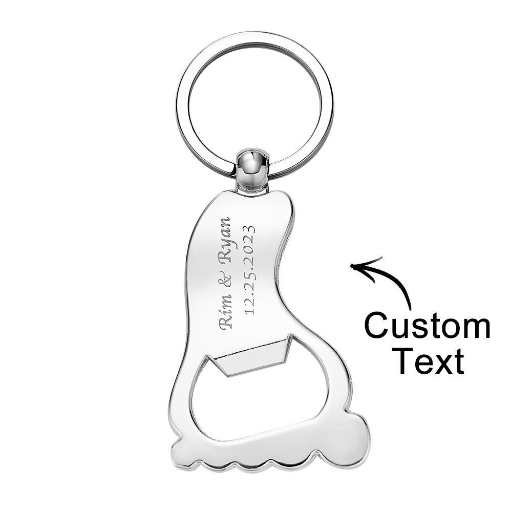 Personalized Baby Toe Shaped Keychain Bottle Openers for Baby Shower Celebration - soufeelau