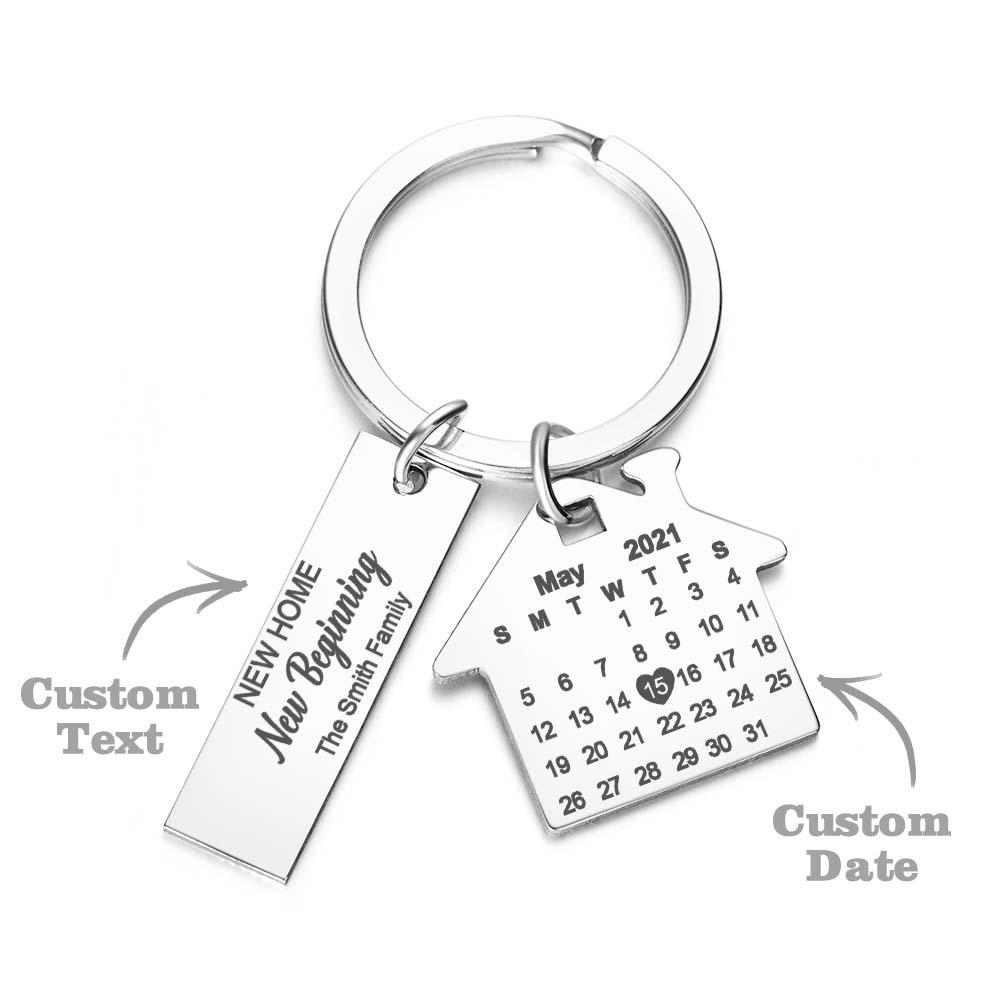 New Home New Beginning New Memories Personalized Calendar Keychain Gifts for Friends - soufeelau