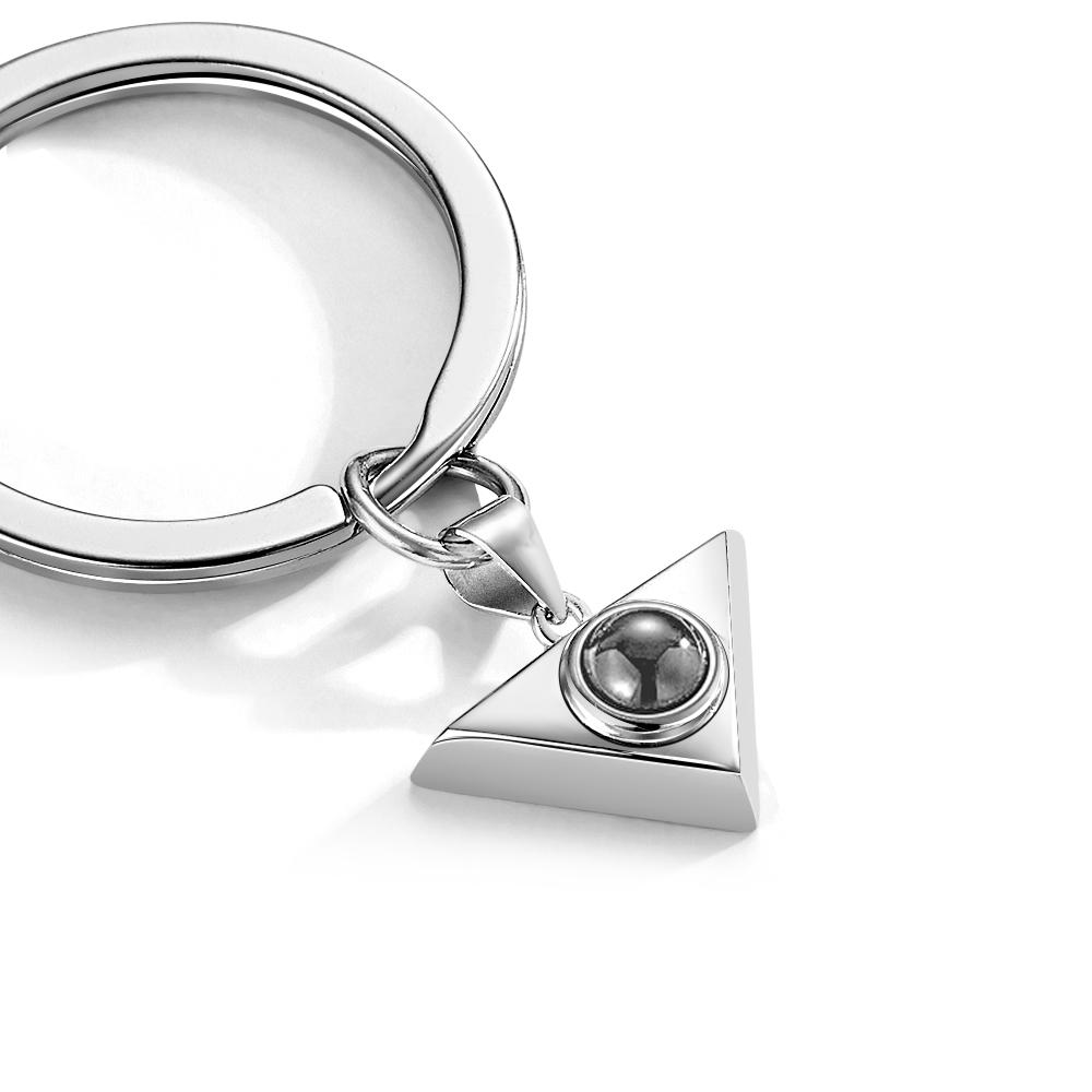 Personalized Photo Projection Keychain-Triangle The best Dreamy Gift for Yourself and Family and Friends - soufeelau