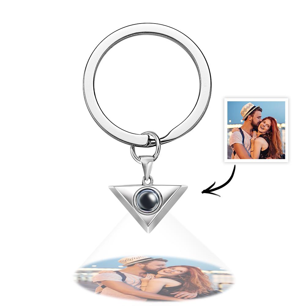 Personalized Photo Projection Keychain-Triangle The best Dreamy Gift for Yourself and Family and Friends - soufeelau