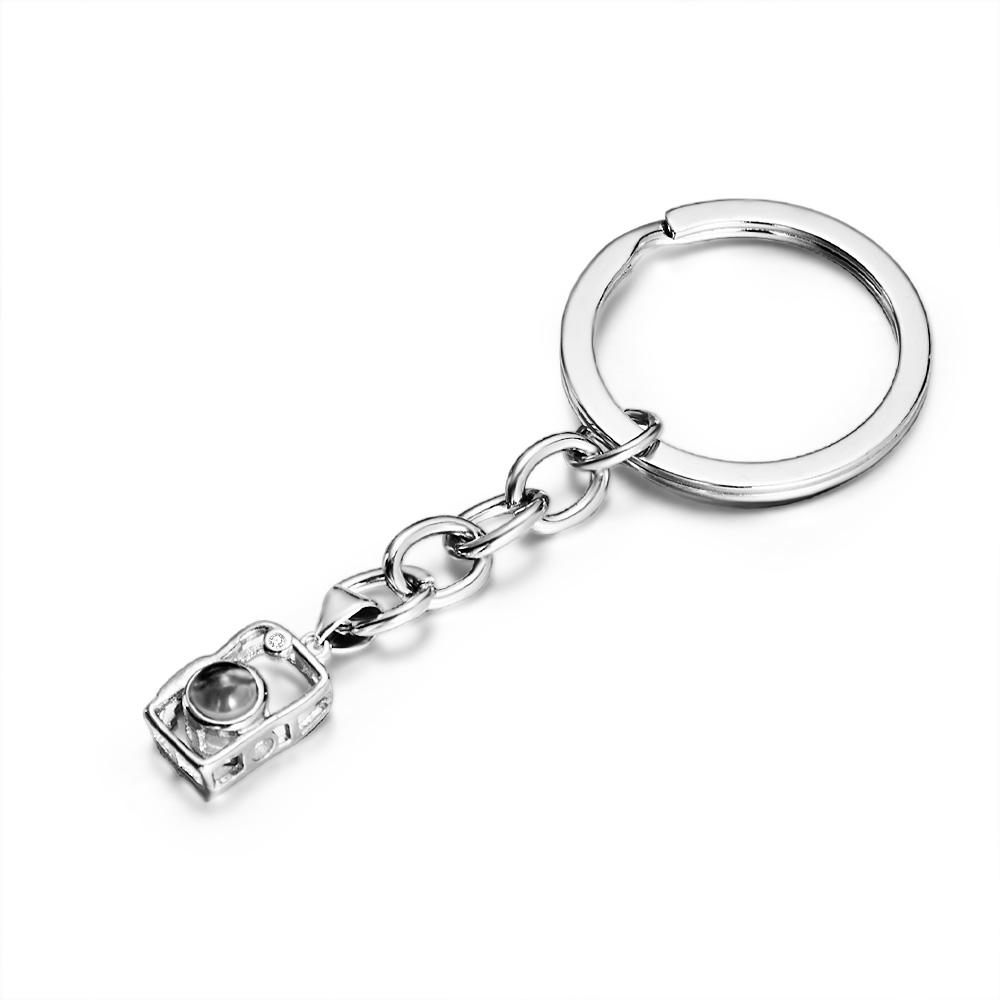 Photo Projection Camera Keychain  Custom Memorial Photo Key Ring Personalized Picture Inside Jewelry Trendy Best Friend Gift - soufeelau