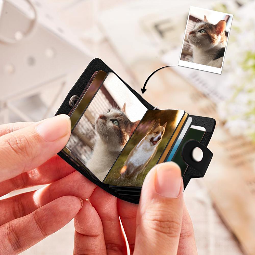 Custom Photo Album Keychain Custom Photo Leather Keychain Love My Pets - soufeelau