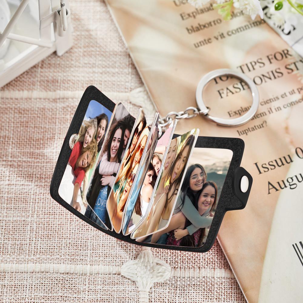 Custom Photo Album Keychain Custom Photo Leather Keychain Romantic Gift for friends