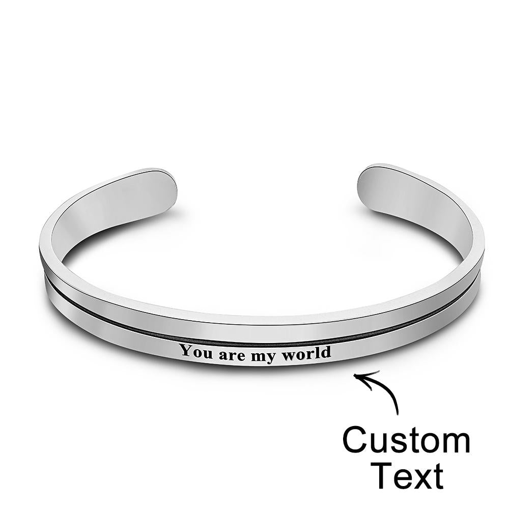 Personalized Engraved Bracelet Vintage Men's Bracelet Father's Day Gift - soufeelau