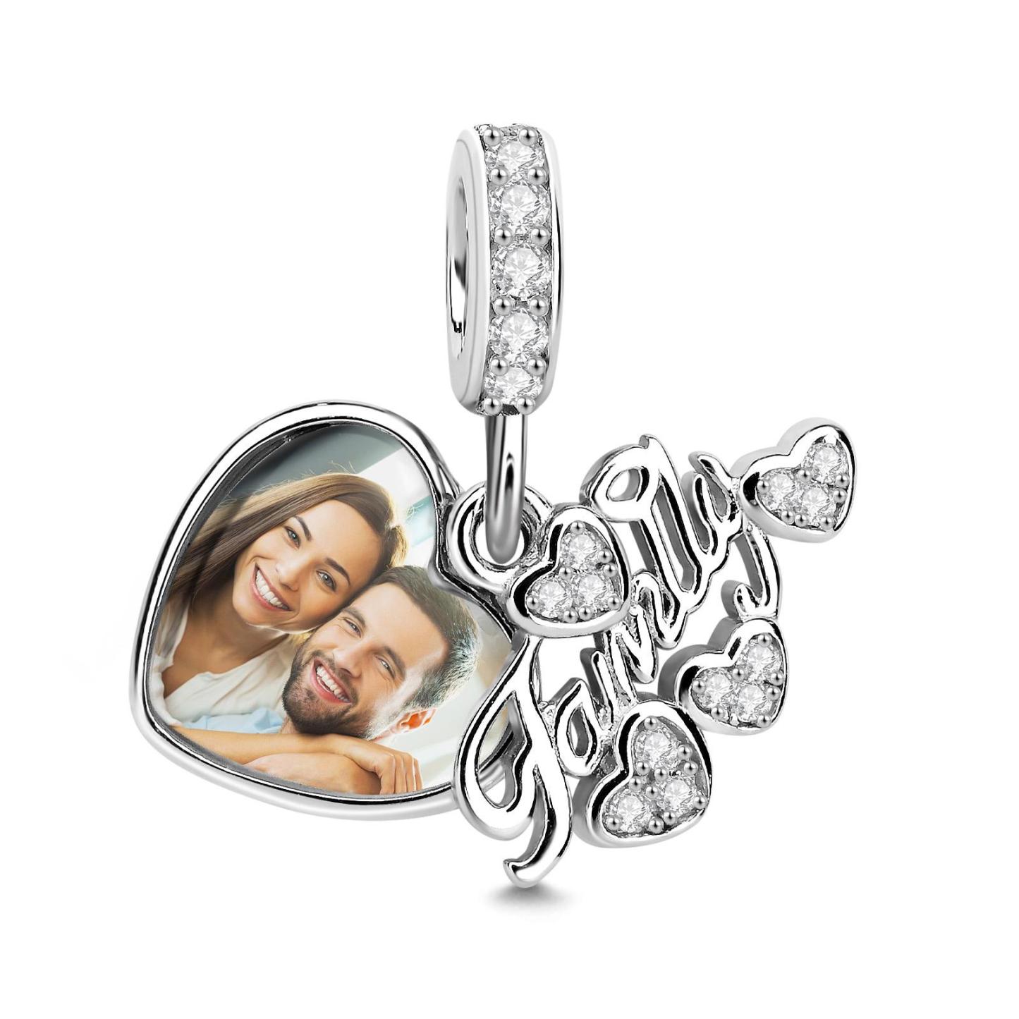 Custom Photo Charm Delicate Heart Creative Gifts for Family - soufeelau