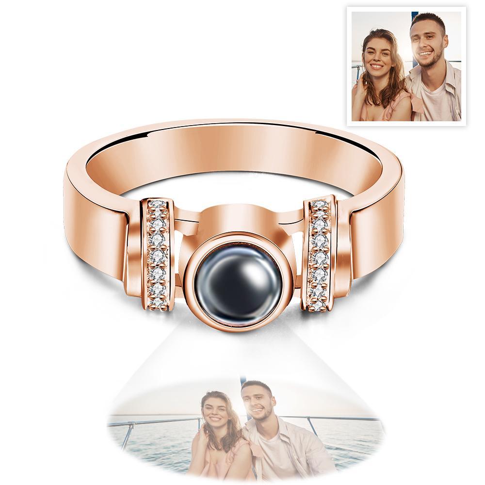 Personalized Photo Projection Ring Simple Elegant Jewelry For Her - soufeelau