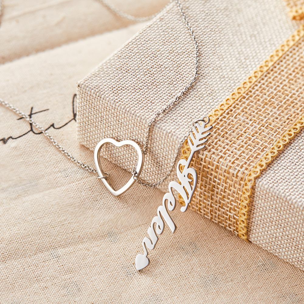 "Out Of Love" Personalized Name Necklace With Heart Perfect Gift for Birthdays Weddings - soufeelau