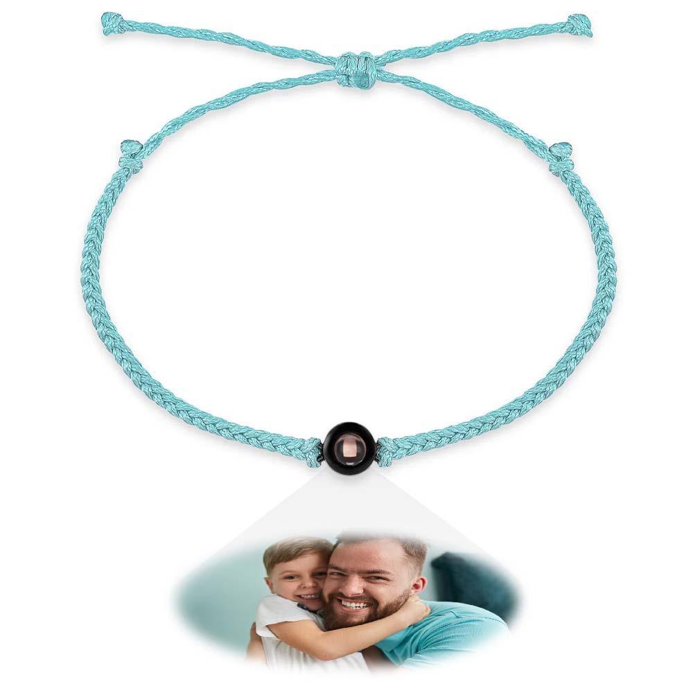 Custom Photo Projection Bracelets Simple Woven Father's Day Gifts