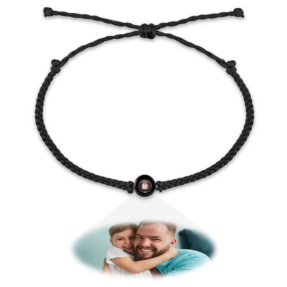 Custom Photo Projection Bracelets Simple Woven Father's Day Gifts