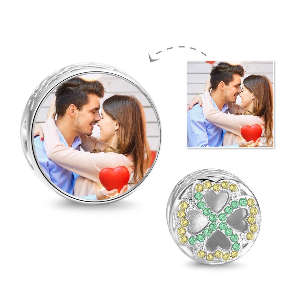 Green Four-leaf Clover Photo Charm-Christmas Gifts
