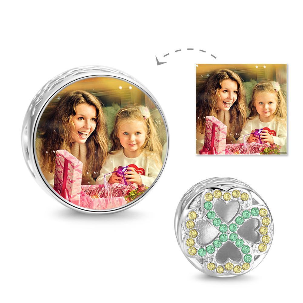 Green Four-leaf Clover Photo Charm-Christmas Gifts