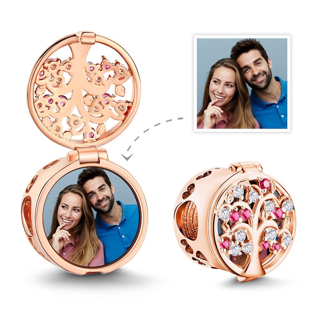 Custom Photo Charm Clamshell Rhinestone Hollow Exquisite Couple Gifts - soufeelau