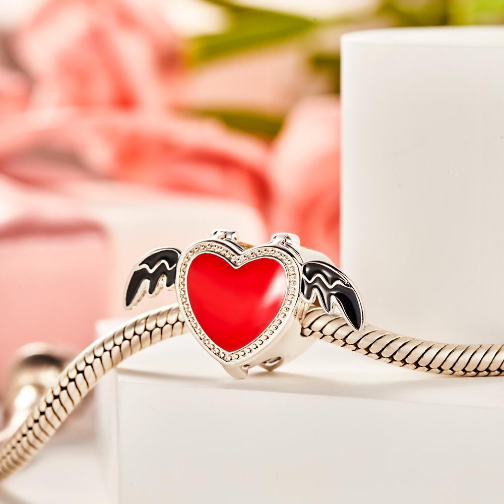 Custom Photo Charm Angel Wings Love Gifts for Couple - soufeelau